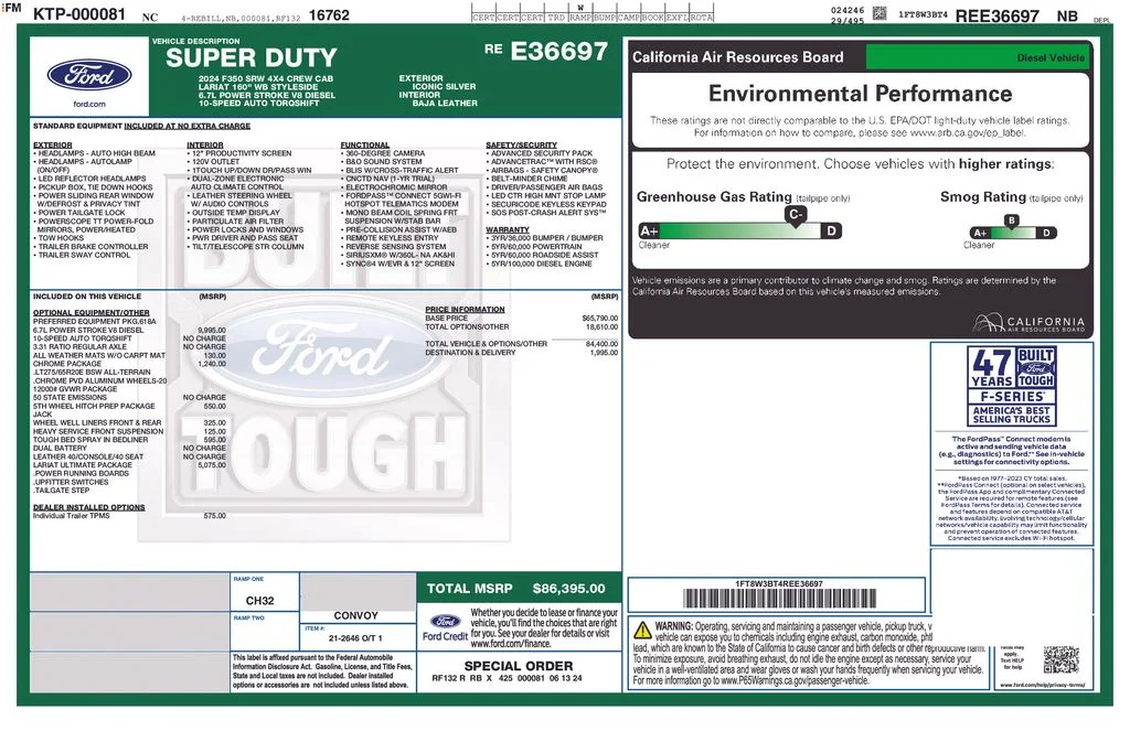 Used 2024 Silver Ford Lariat image 40