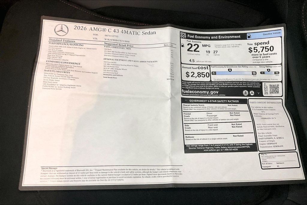 2026 Mercedes-Benz C-Class Sedan AMG C43 - Photo 22