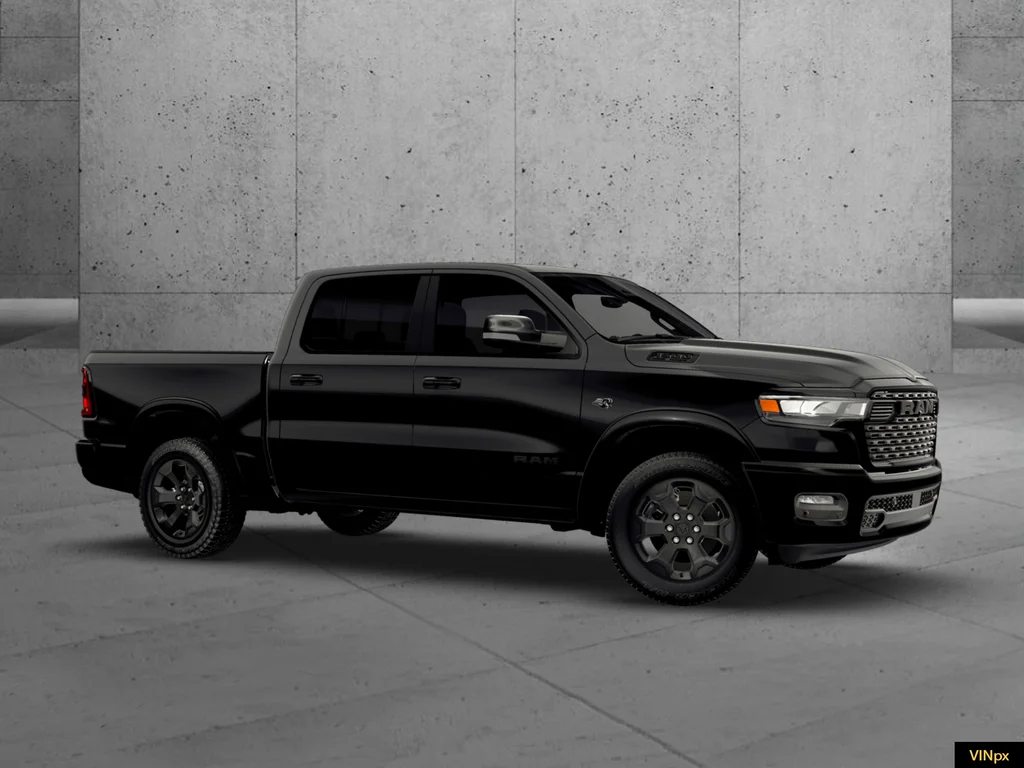 New 2026 Diamond Black Crystal Pearl-Coat Exterior Paint RAM Big Horn/Lone Star image 8