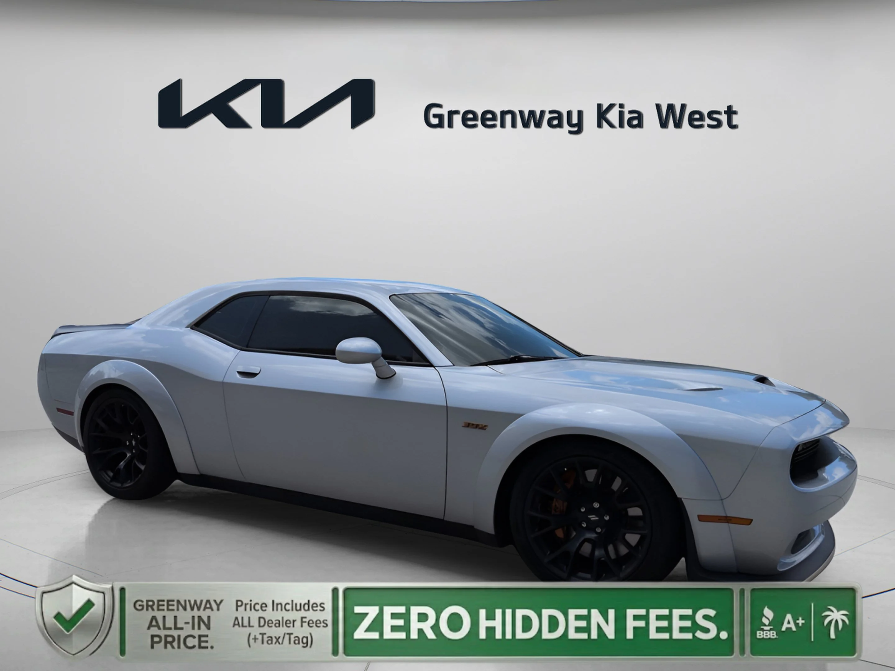 Used 2022 Triple Nickel Clearcoat Dodge R/T Scat Pack Widebody image 1