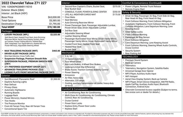 Used 2022 BLACK Chevrolet Z71 image 16