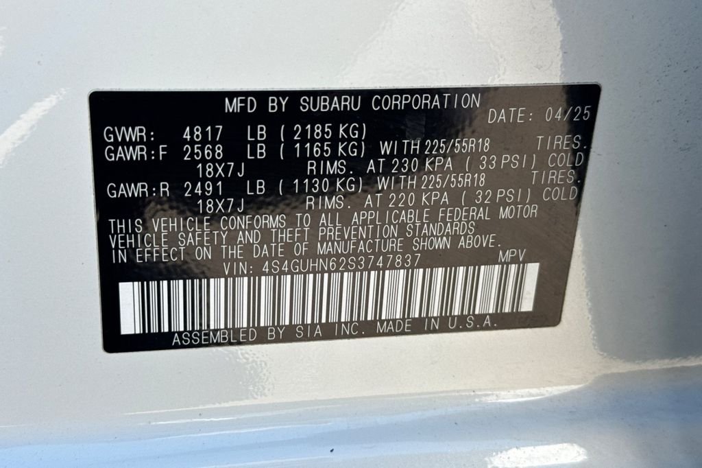 Used 2025 White Subaru Limited image 34