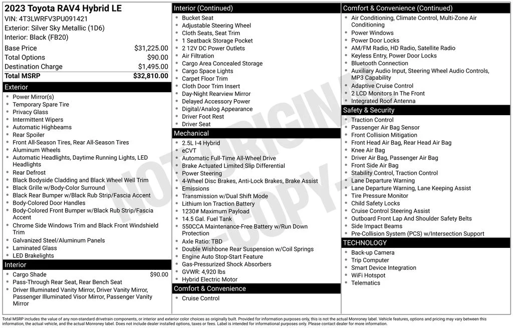 Used 2023 Silver Toyota LE image 7