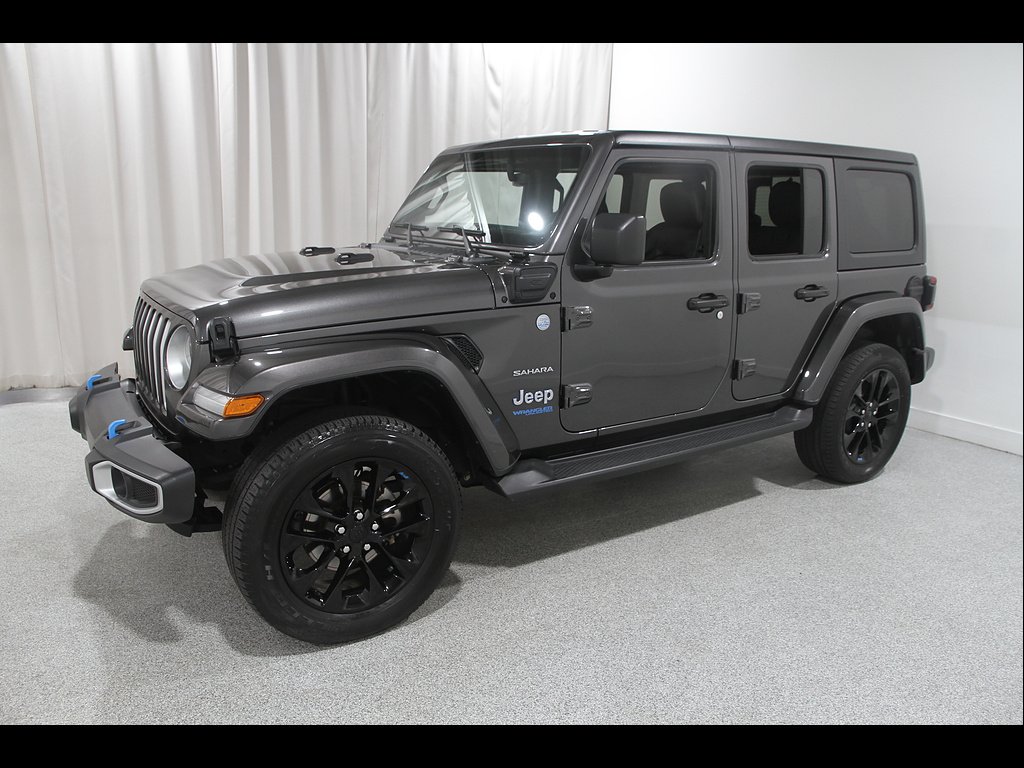 Used 2022 Granite Crystal Metallic Clear Coat Jeep Sahara 4xe image 3