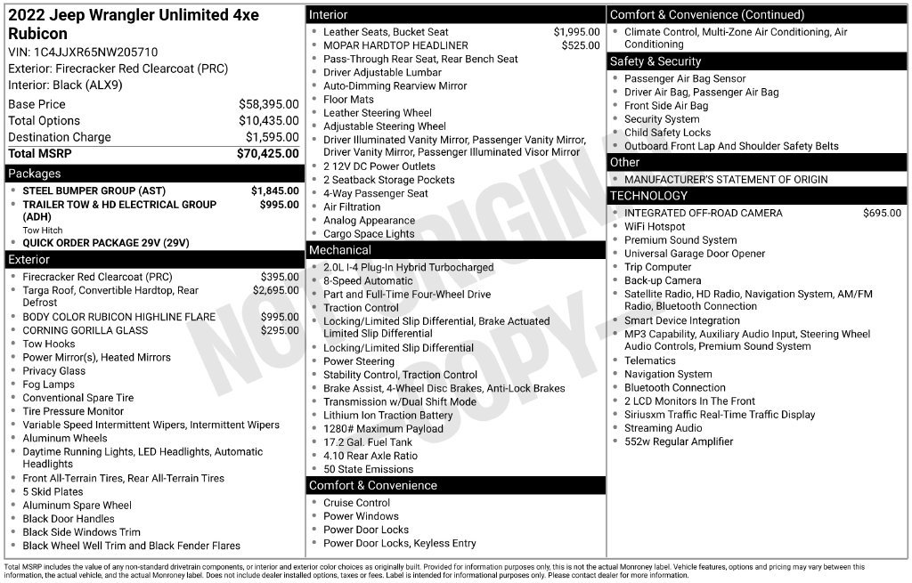 Used 2022 Red Jeep Unlimited Rubicon 4xe image 23