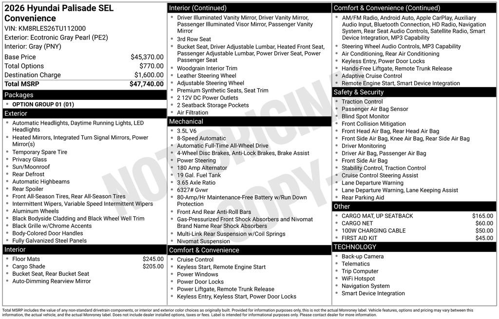 New 2026 Gray Hyundai SEL image 24