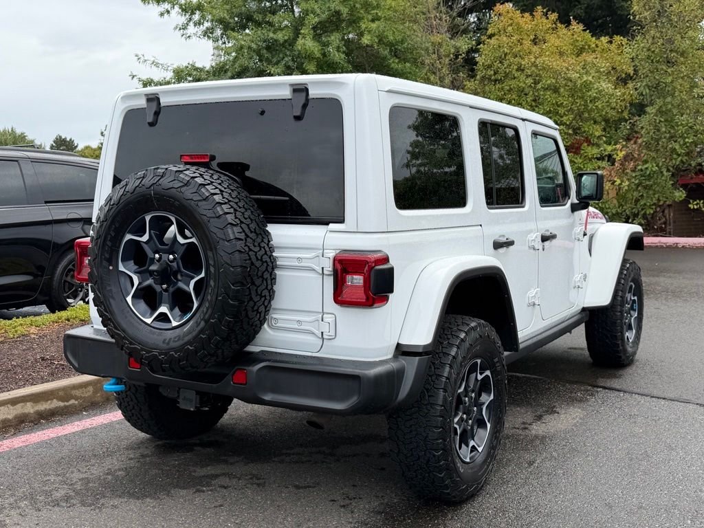Used 2023 Bright White Clearcoat Jeep Rubicon 4xe image 7