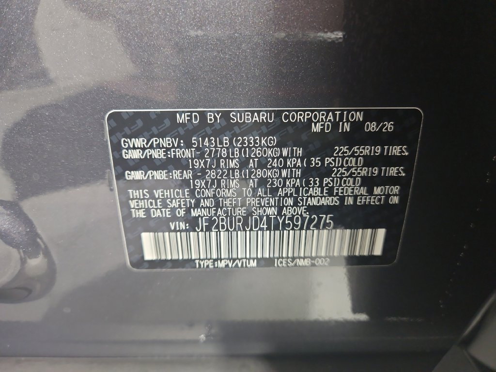 New 2026 Gray Subaru Touring XT image 30