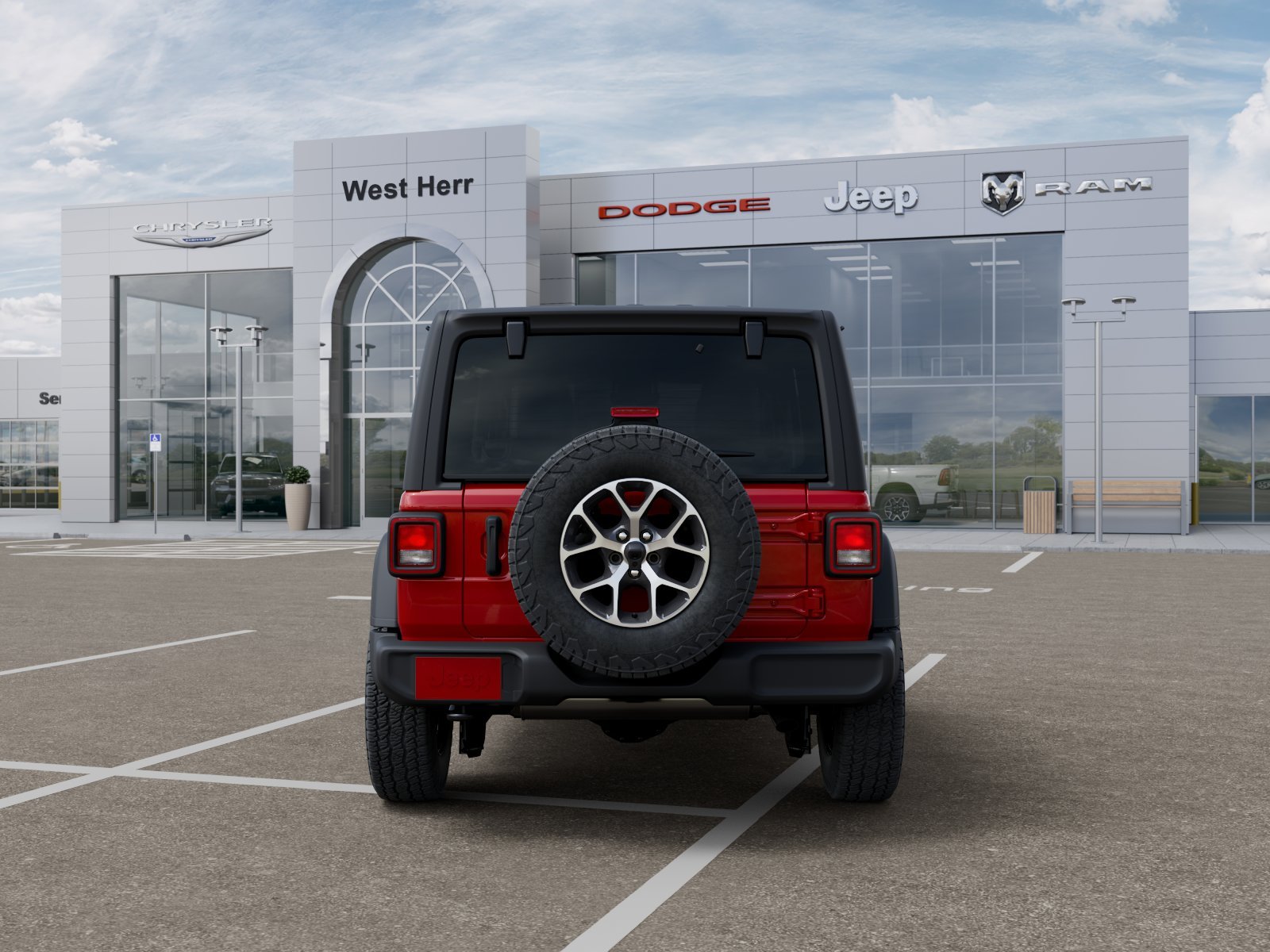 New 2026 Firecracker Red Clear-Coat Exterior Paint Jeep Sport S image 33