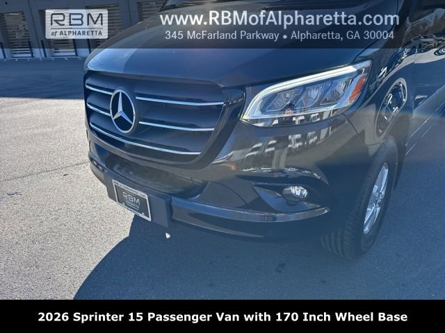 New 2026 Obsidian Black Metallic Mercedes-Benz 170 Wheel Base 15 Passenger image 9
