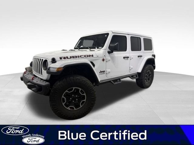 Certified Used 2020 Bright White Clearcoat Jeep Unlimited Rubicon image 1