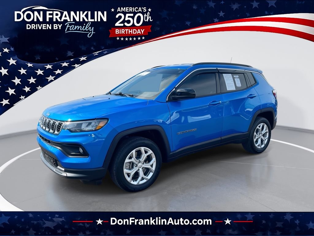 Certified Used 2024 Blue Jeep Latitude image 1