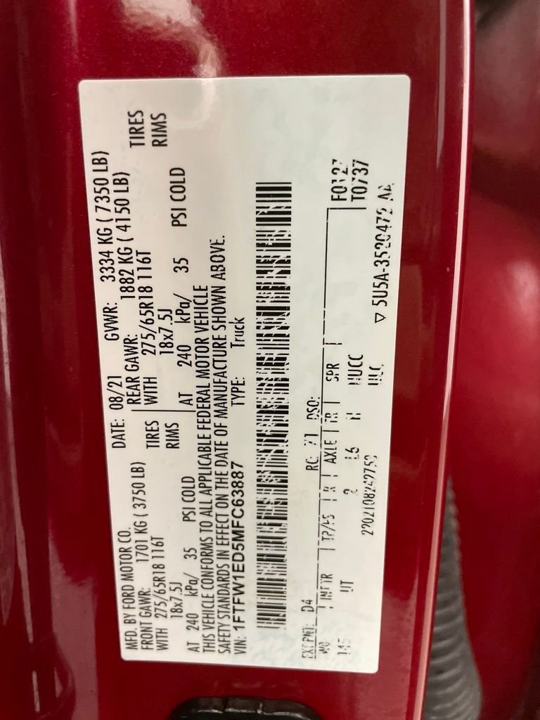 Used 2021 Red Ford XLT image 30