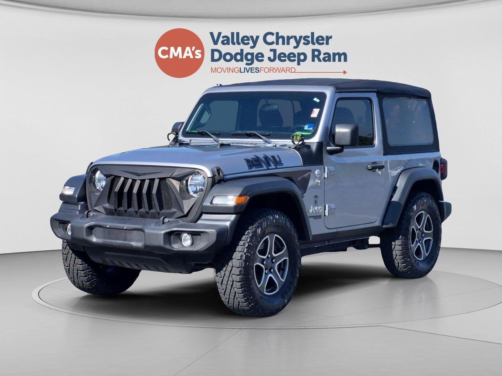 Used 2021 Billet Silver Metallic Clearcoat Jeep Sport S image 1