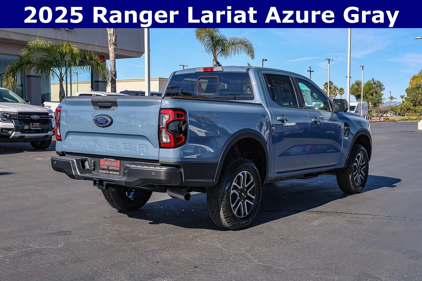 New 2025 Azure Gray Metallic Tri-coat Ford LARIAT® image 4