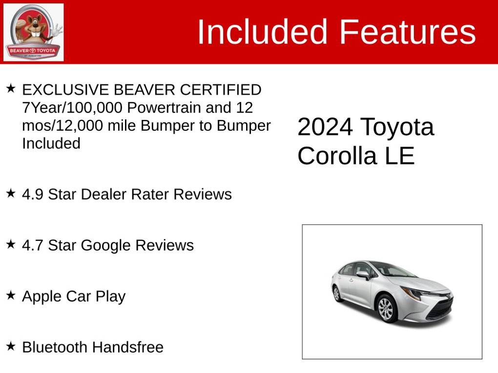 Used 2024 Silver Toyota LE image 4