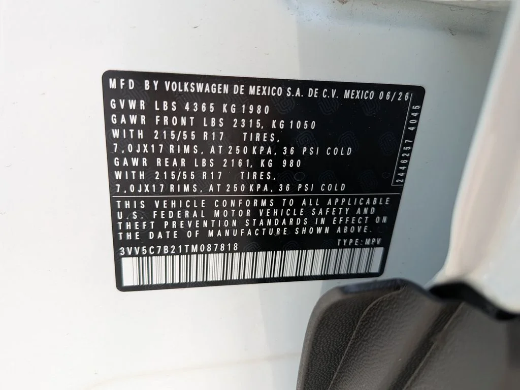 New 2026 White Volkswagen 1.5T S image 35