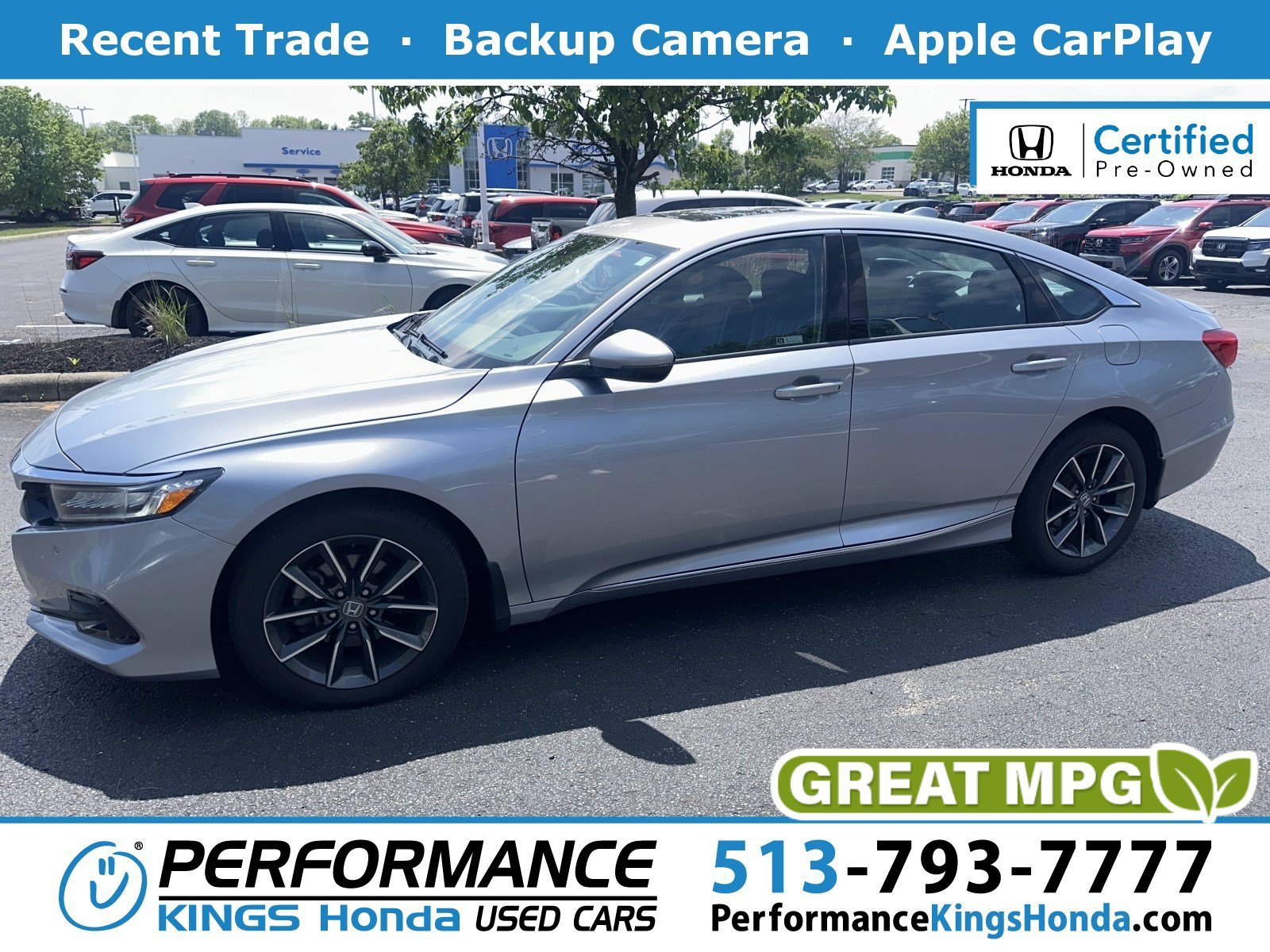 Certified Used 2022 Lunar Silver Metallic Honda EX-L image 1