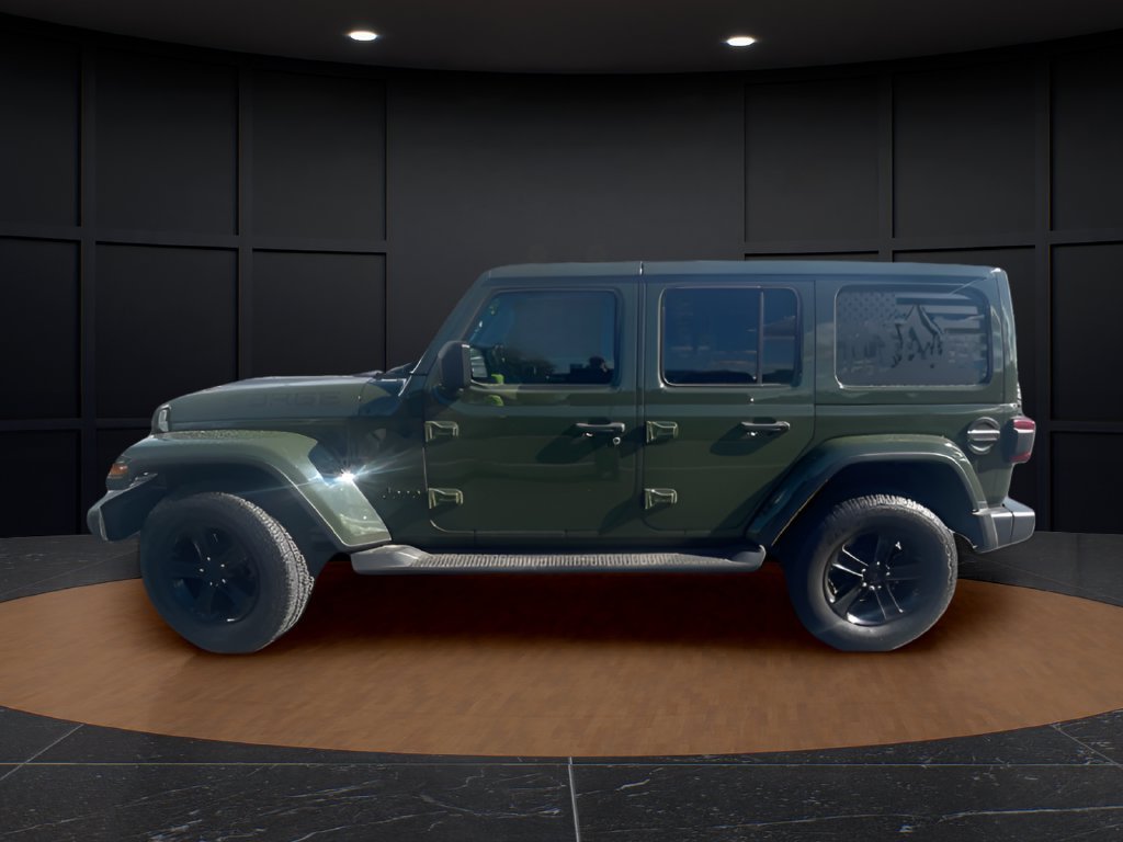 Certified Used 2021 Green Jeep Unlimited Sahara Altitude image 8