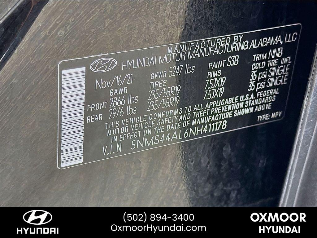 Used 2022 Twilight Black Hyundai Limited image 34