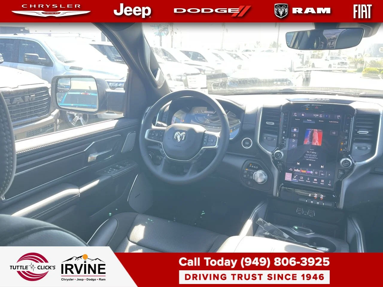 New 2027 Diamond Black Crystal Pearl-Coat Exterior Paint RAM Laramie image 7
