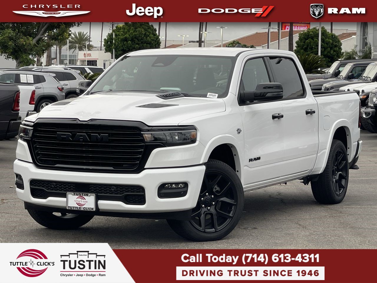 New 2026 Bright White Clear-Coat Exterior Paint RAM Laramie image 1