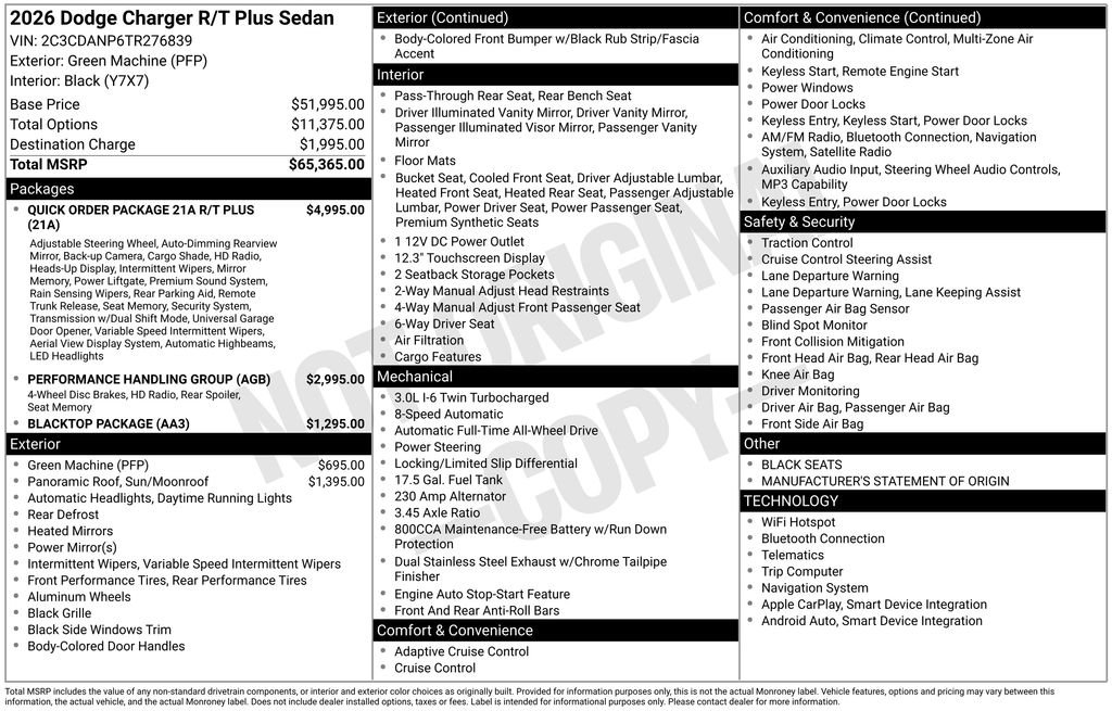 New 2026 Green Machine Exterior Paint Dodge R/T image 29