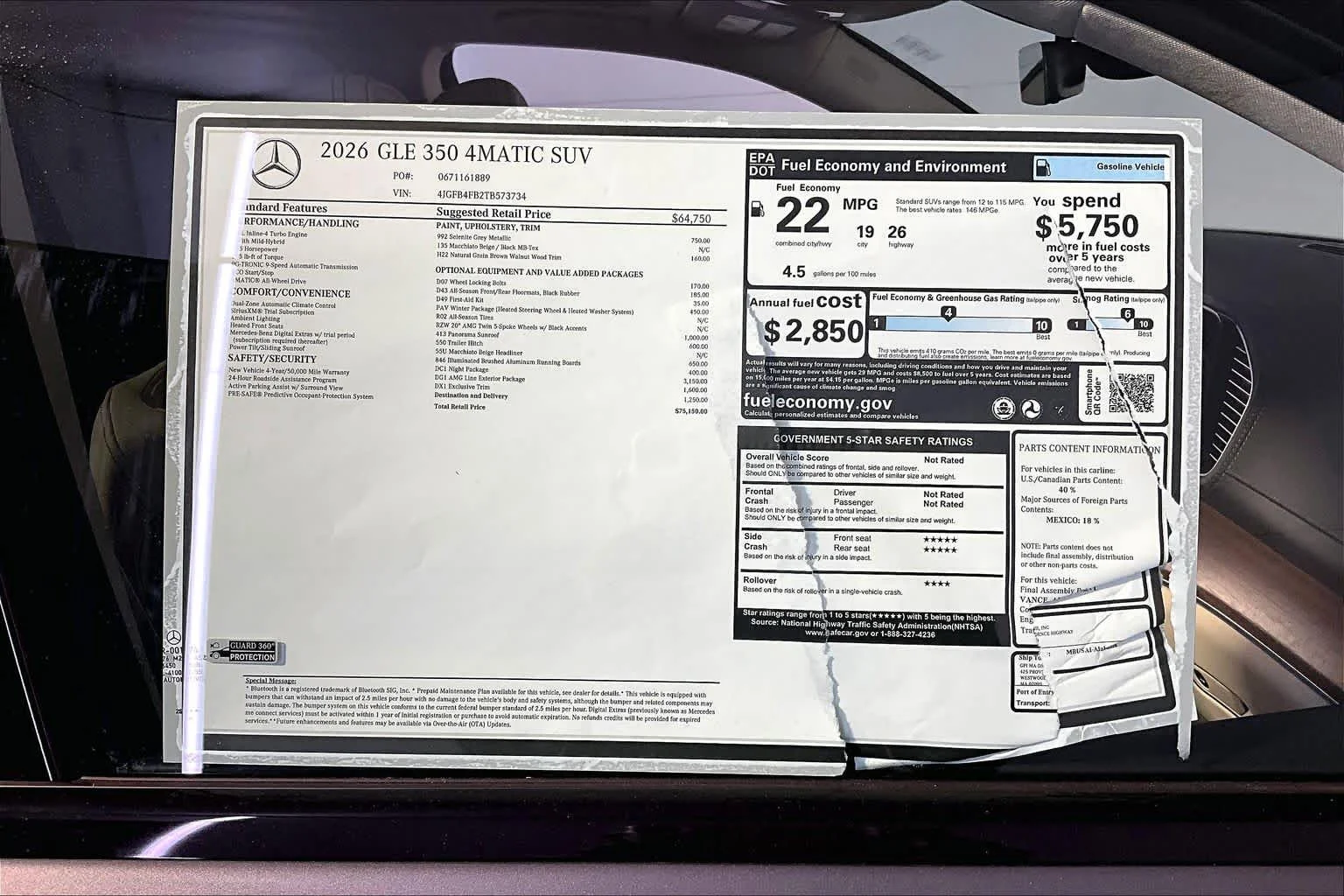 New 2026 Selenite Grey Metallic Mercedes-Benz GLE 350 image 18