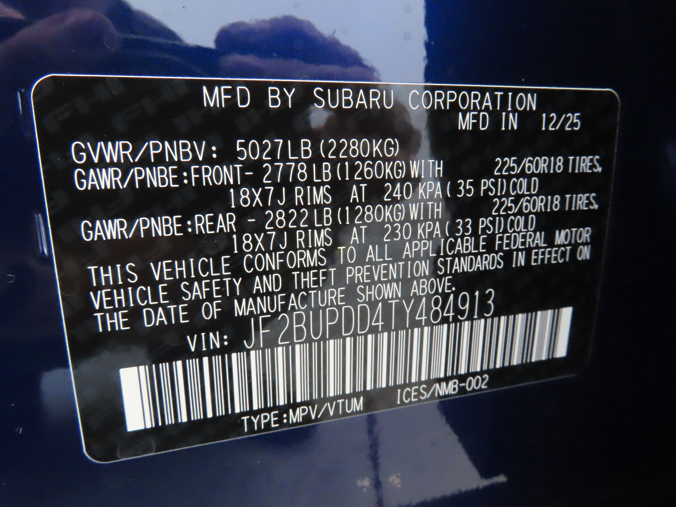 New 2026 SAPPHIRE BLUE PEARL Subaru Limited image 28