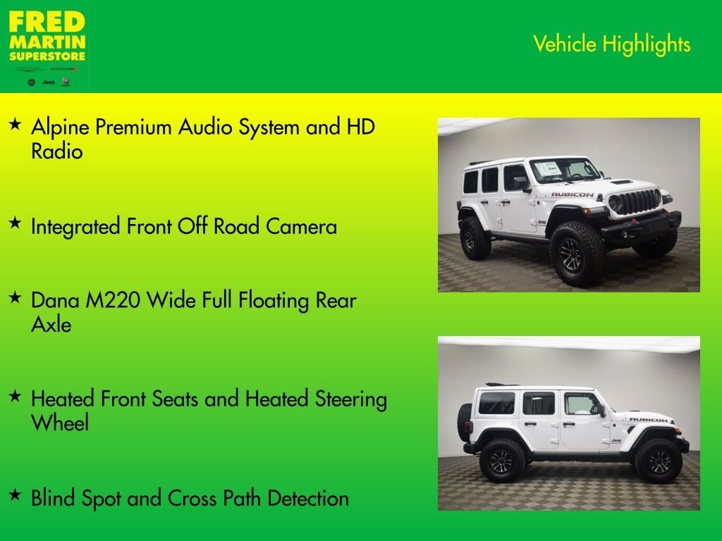New 2026 Bright White Clear-Coat Exterior Paint Jeep Rubicon X image 15