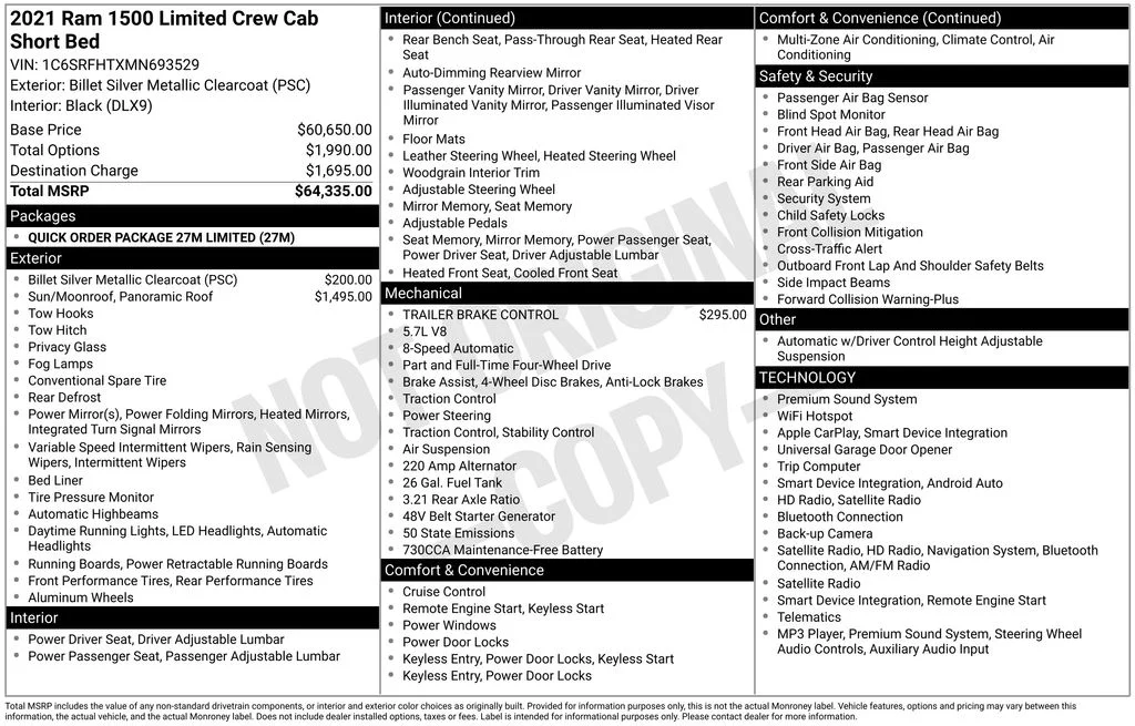 Used 2021 Silver Ram Limited image 10
