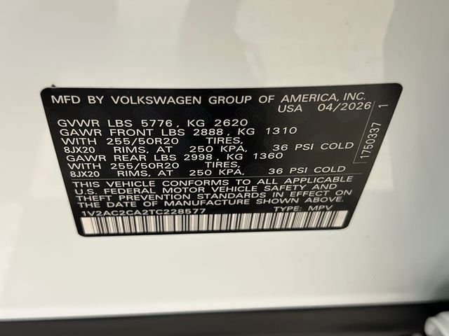 New 2026 White Volkswagen 2.0T SEL R-Line Black image 22
