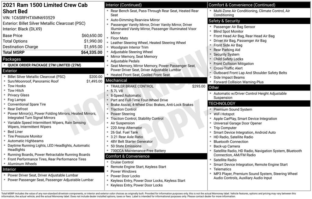 Used 2021 Silver Ram Limited image 10