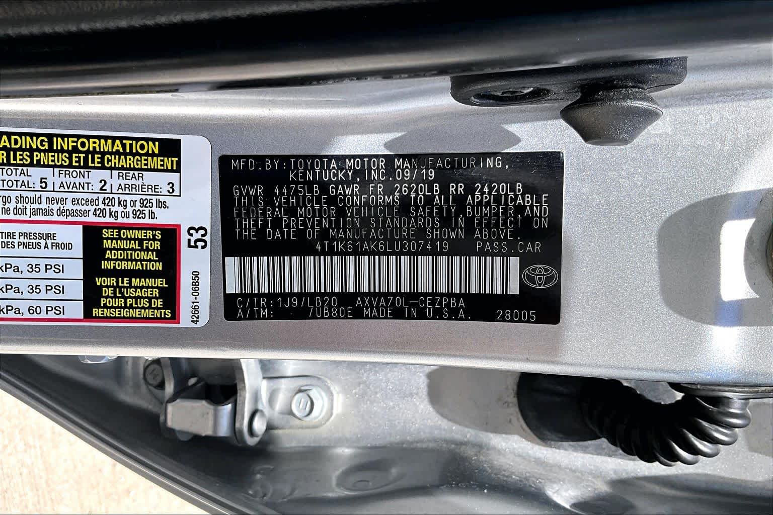 Used 2020 Celestial Silver Metallic Toyota XSE image 32