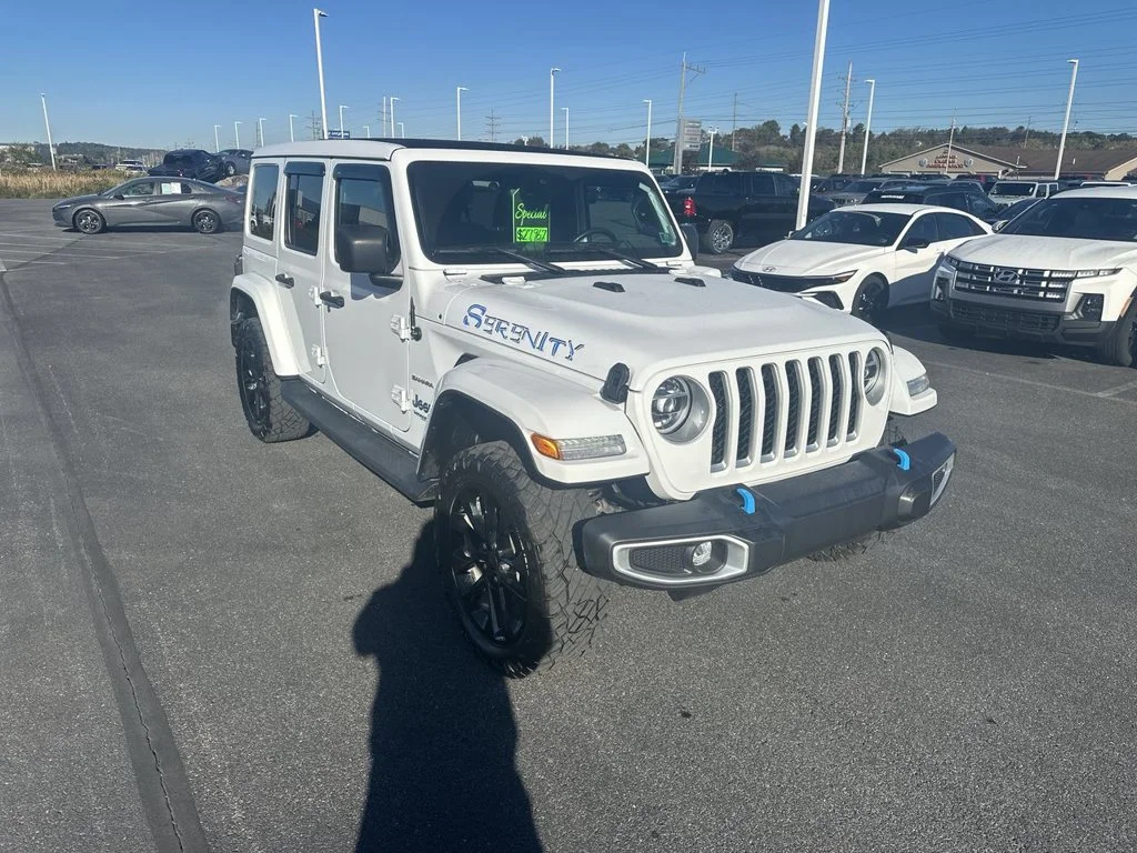 Used 2022 White Jeep Unlimited Sahara 4xe image 2