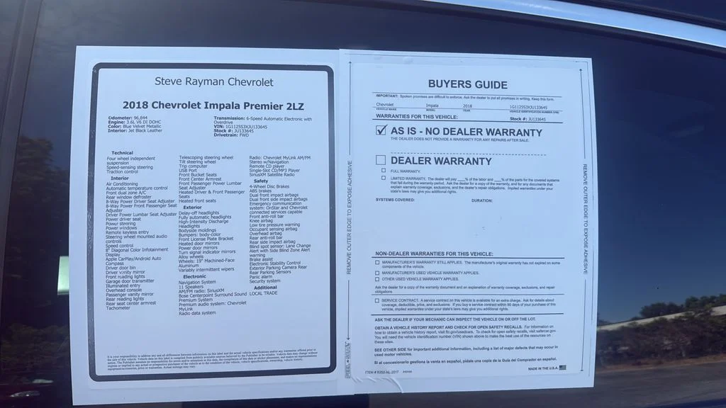 Used 2018 Blue Chevrolet Premier image 27