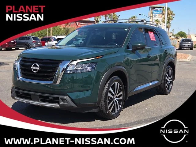 Certified Used 2023 Green Pearl Nissan Platinum image 1