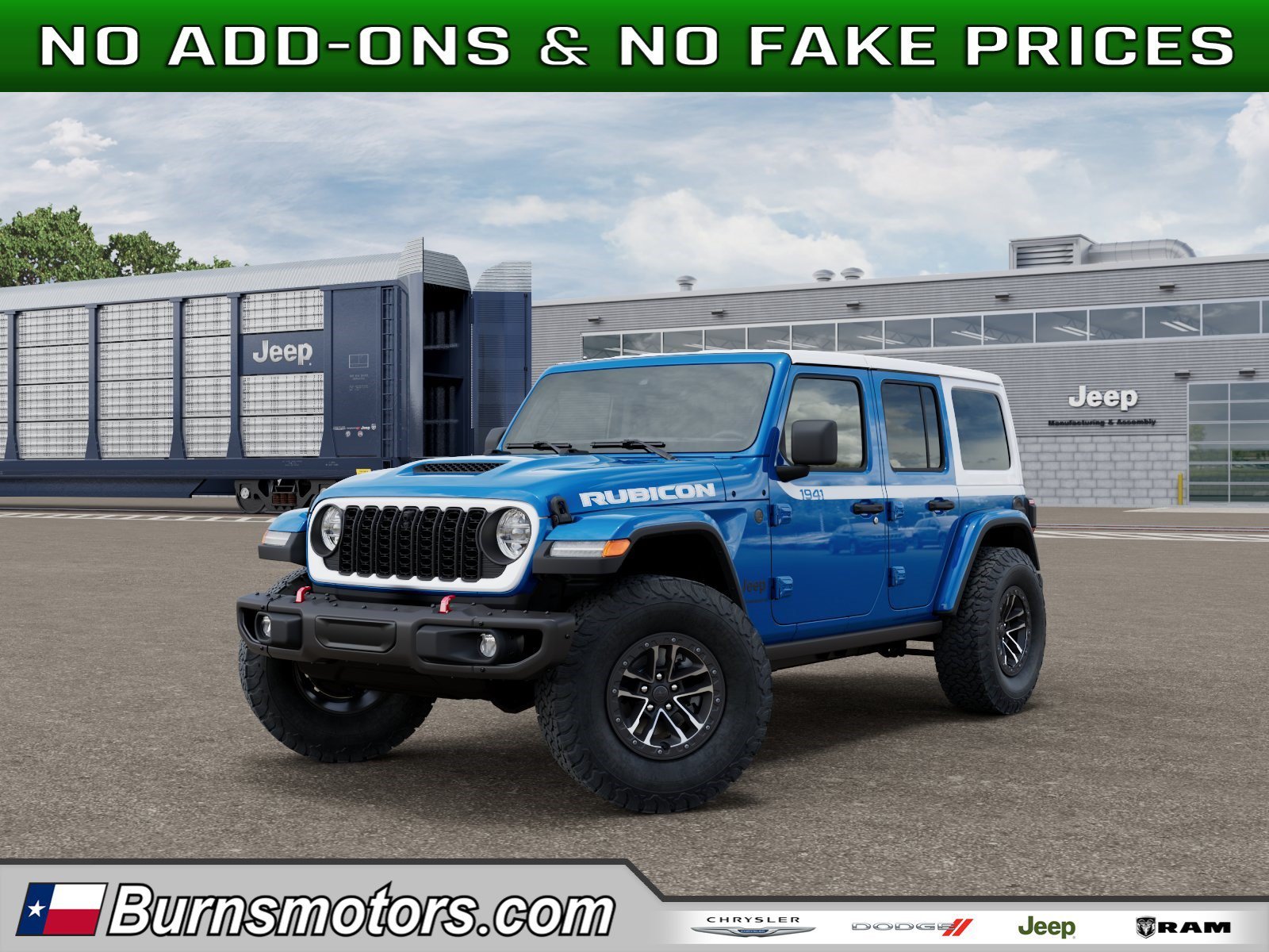 New 2026 Hydro Blue Pearl-Coat Exterior Paint Jeep Rubicon X 4-Door image 1