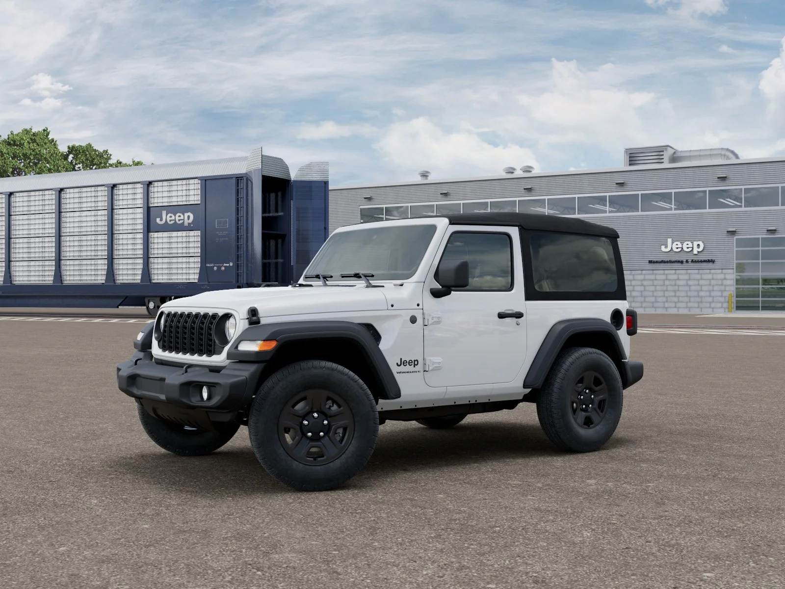 New 2026 Bright White Clear-Coat Exterior Paint Jeep Sport image 1