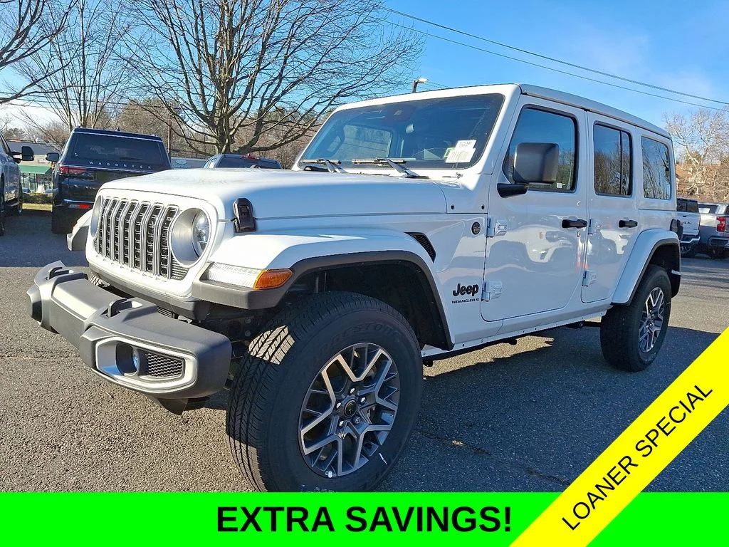 New 2025 Bright White Clear-Coat Exterior Paint Jeep Sahara image 2