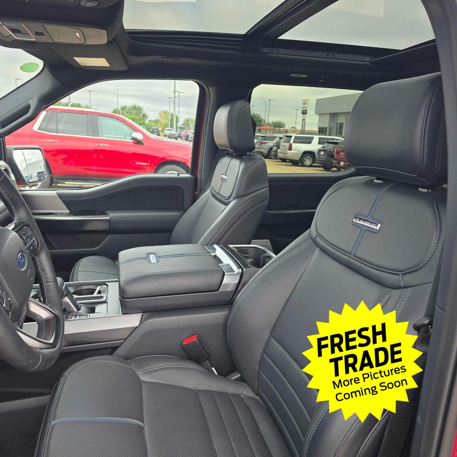 Used 2025 Rapid Red Metallic Tinted Clearcoat Ford Platinum image 4
