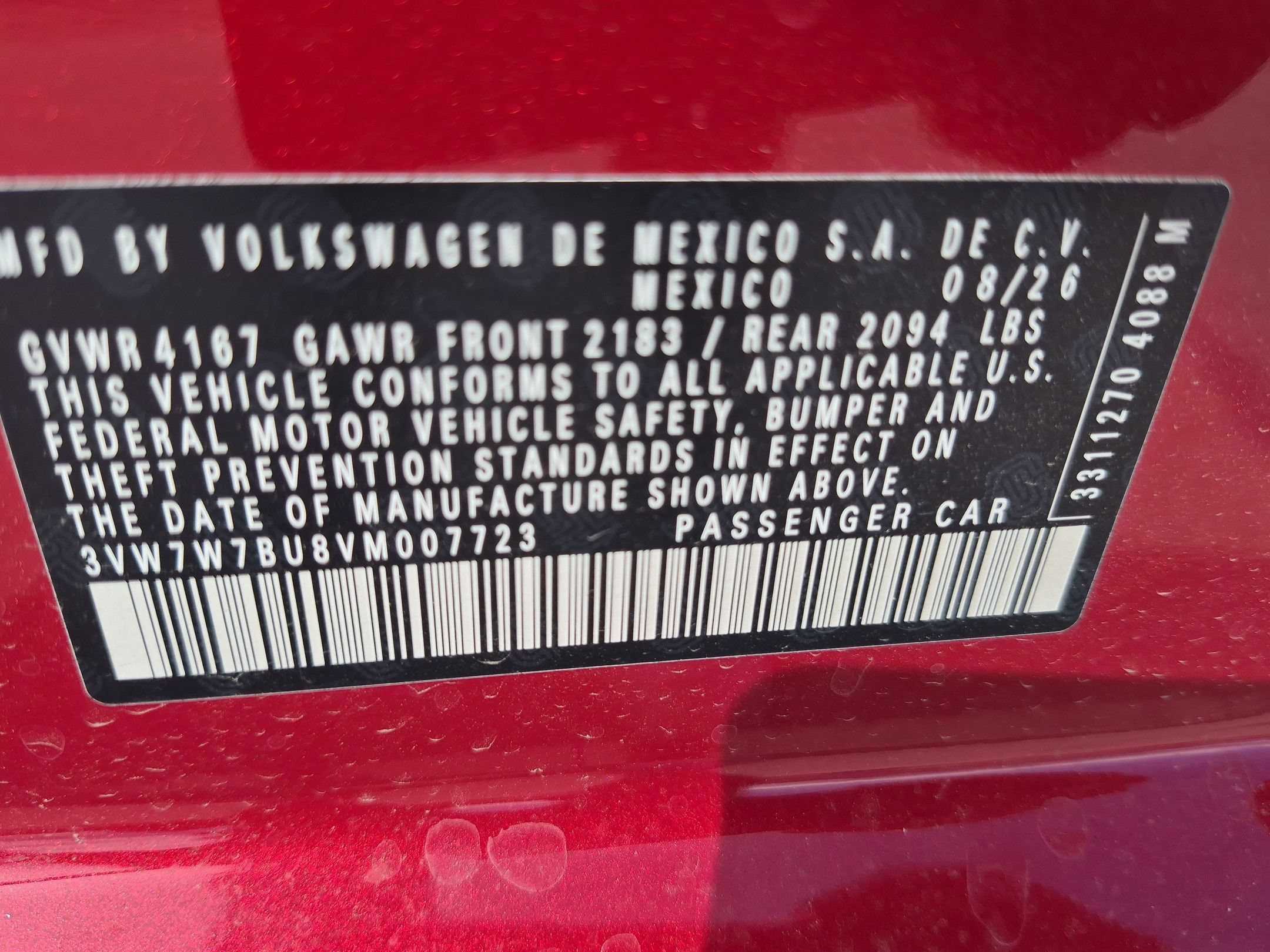 New 2027 Kings Red Metallic Volkswagen SE image 17