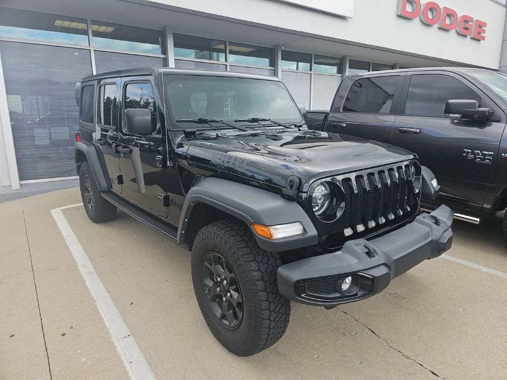 Used 2021 Black Jeep Unlimited Willys image 3