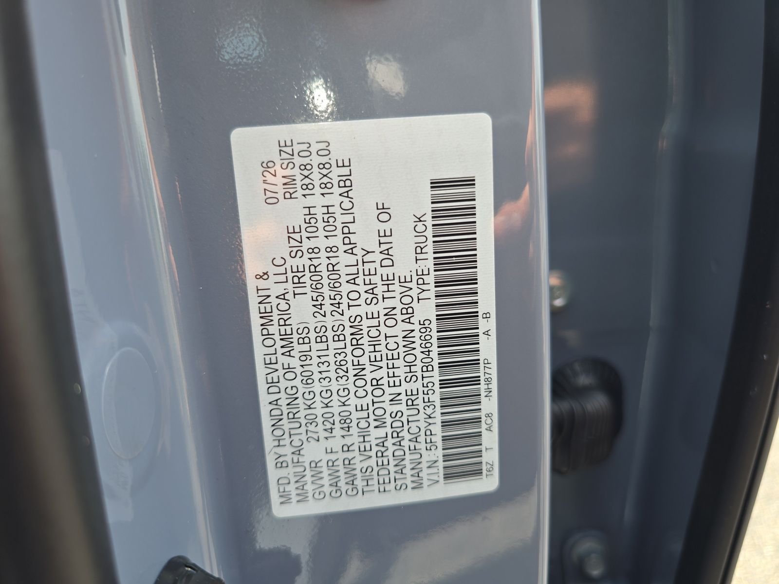 New 2026 Sonic Gray Pearl Honda RTL image 29