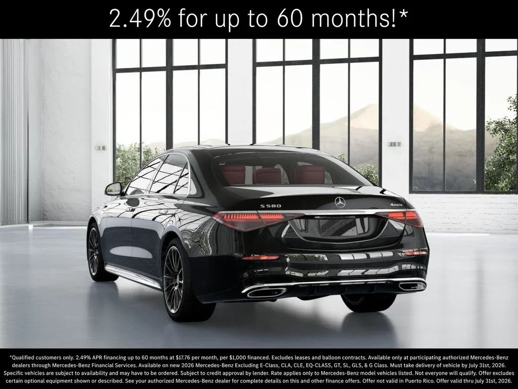 New 2026 Obsidian Black Metallic Mercedes-Benz S 580 image 27