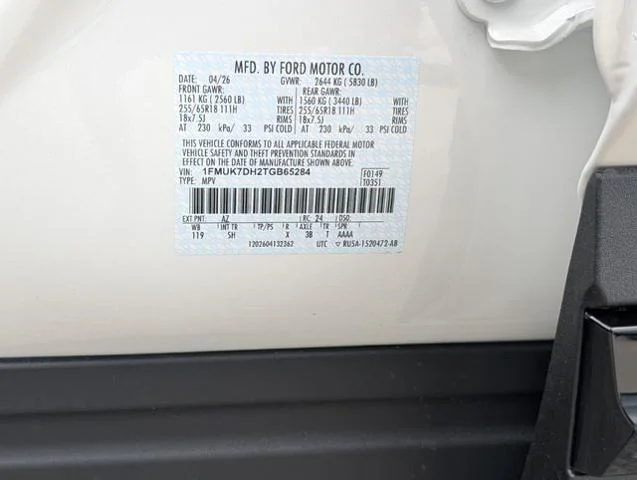 New 2026 Star White Metallic Tri-Coat Ford Active image 26