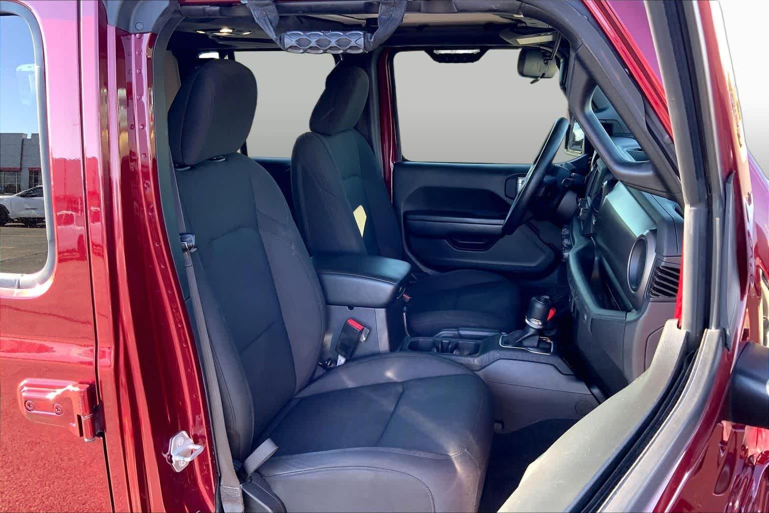 Used 2021 Snazzberry Pearlcoat Jeep Unlimited Willys Sport image 9