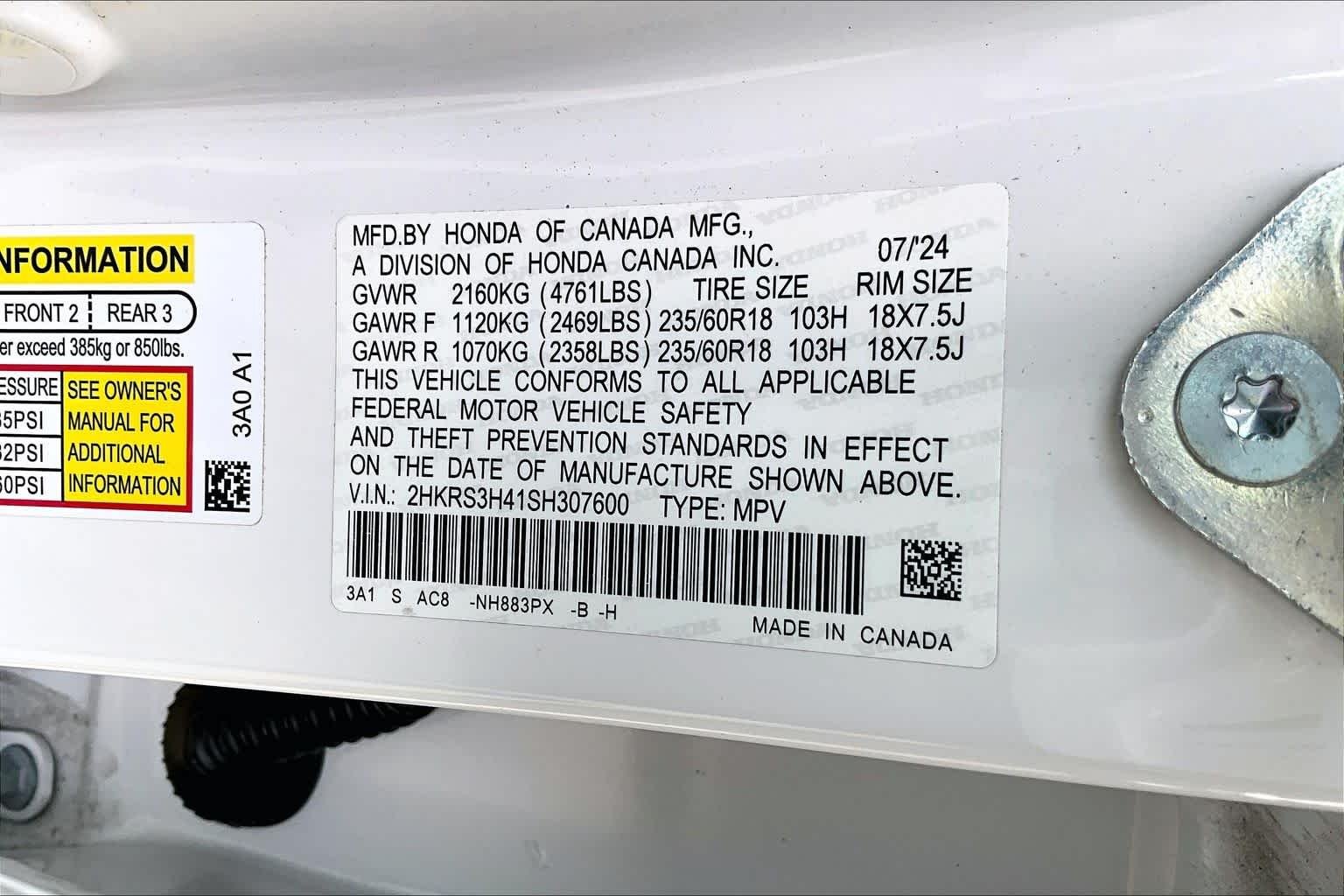 Certified Used 2025 Platinum White Pearl Honda 1.5T 2WD EX image 34