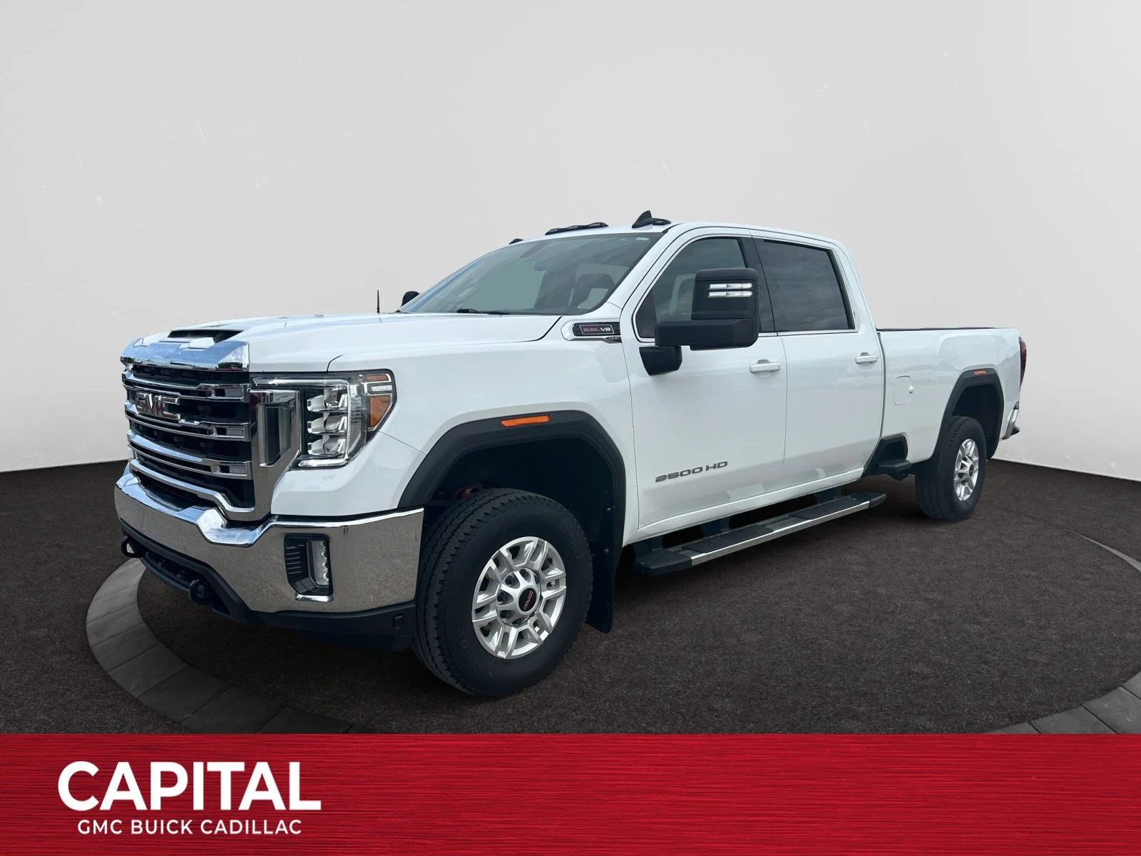 Used 2023 Summit White GMC SLE Crew Cab 4x4 6.6L GAS image 1