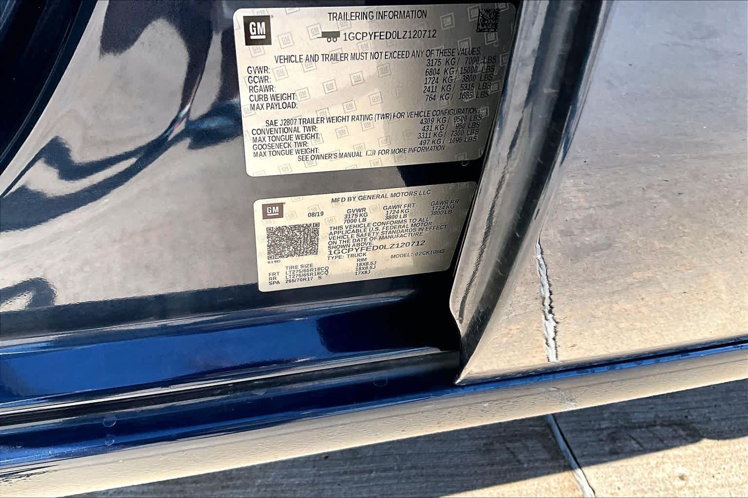 Used 2020 Northsky Blue Metallic Chevrolet LT Trail Boss image 33